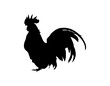 silhouette bantam rooster PNG transparent