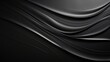 Abstract smooth black sleek silver accents on a luxurious black textured background.