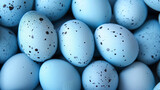 Fototapeta  - Zbliżenie na błękitne jajka ozdobnych ptaków