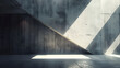L'interaction dramatique de la lumière et de l'ombre : le béton poli présenté dans une splendeur monochromatique saisissante