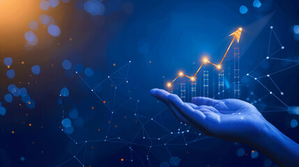 Poster - Growth in the palm of your hand - financial concept