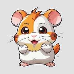  Cute Hamster cartoon Logo Design Very Cool