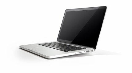 Leinwandbilder - The glossy laptop is isolated on a white background