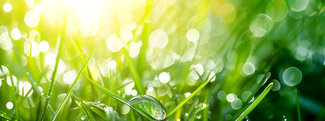 Wall Mural - Green Grass and Sunshine