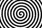 Fototapeta  - Spirala biało - czarna, wir o chropowatej teksturze, abstrakcyjne tło