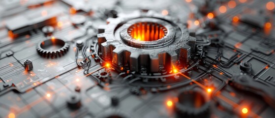 Poster - Design background with a gear element. Easy to color.