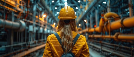 Aufkleber - During a tour of the modern factory, the head of the project holds a laptop and discusses product details with the chief engineer.