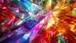 Kaleidoscopic light play on crystals in vibrant dance of colors