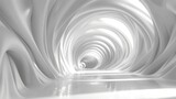 Fototapeta Do przedpokoju - Abstract White Tunnel 3d Background. 3d Render illustration