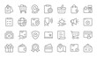 E-Commerce Line Icons. Editable Stroke. Pixel Perfect.