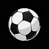 Fototapeta Dziecięca - Simple Vector Graphic Clip Art of Soccer Ball on White Background