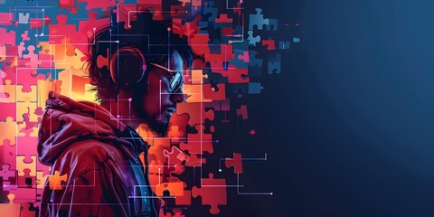 Hacker Unraveling Digital Puzzles to Solve the Secretive Code in the Cyber Space with Copy Space