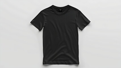 Wall Mural - black t shirt mockup with generative ai