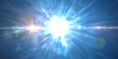 blue background with sun flare, lens flares, light effect, lens blur, blue sky, Dreamy soft focus wallpaper backdrop. blue glitter vintage lights background. defocused