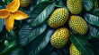 The jackfruit is the largest tree fruit, exotic plant 