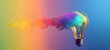 Colorful Creativity and Light Bulb Concept Illustration