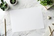 Clean and minimalistic A4 paper mockup on a modern desk