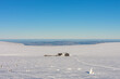Meadow Hut , ski lodge, krkonose mountains Czech Republic. Winter sunny day.