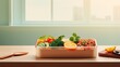 © Media Srock - Healthy Food: A balanced lunch box resting on the table