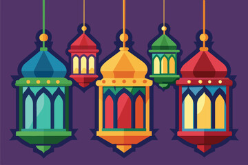 Wall Mural - islamic-eid-lanterns-v.eps