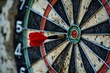 Dart in the center of the target, Dartboard