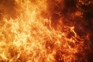 Leinwandbilder - Explosive fire background with dramatic flames and dynamic lighting, A captivating fire background characterized by dramatic flames and dynamic lighting, evoking intensity and energy.