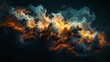 Abstract harmonious nebula cloud patterns swirling in isolated cosmic shape, artistic illustration