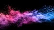 Colorful Powder Explosion Splash with Freeze Motion Effect, Abstract Dust Background