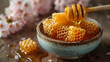 Golden Harvest: Fresh Honeycomb and Honey Drizzle
