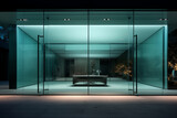 Fototapeta  - Modern interior with glass wall
