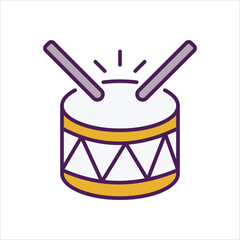 Wall Mural - Drum  icon editable stock vector icon