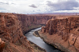 Glen Canyon Dam overlook and the Colorado River in Page, Arizona