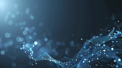 Wall Mural - elegant abstract technology background with dynamic particles. digital connection concept for banner