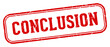 conclusion stamp. conclusion rectangular stamp on white background