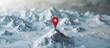 Map marker location pin on the landscape map, gps and navigation concept