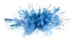 A captivating freeze motion capture of a blue dust explosion