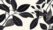 botanical print leaves silhouette modern --ar 16:9 Job ID: 9fcbb0dd-3809-4871-b69f-24de29d504ba