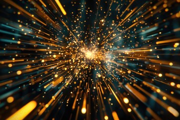 Wall Mural - A close up of a star burst on a black background. Suitable for graphic design projects