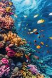 Fototapeta Do akwarium - Vibrant underwater scene suitable for travel brochures