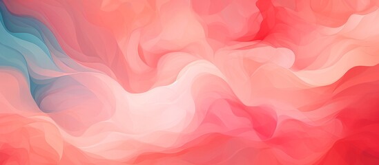 Poster - Abstract background featuring a design in shades of pink and blue with wavy patterns, creating a mesmerizing visual display