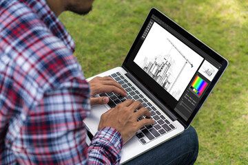 Wall Mural - architectural design modish software application for architect business and professional designer