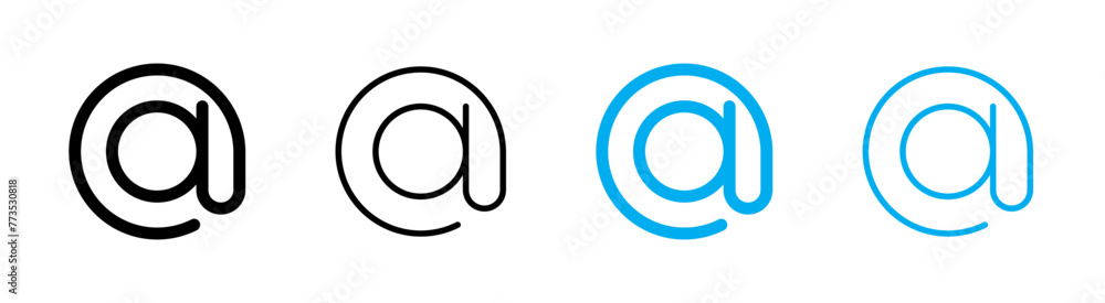 @ symbol. @ icons. At vector icons. Containing at. Commercial At. Mail ...
