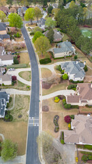 Wall Mural - An aerial view of an upscale subdivision in suburb of USA