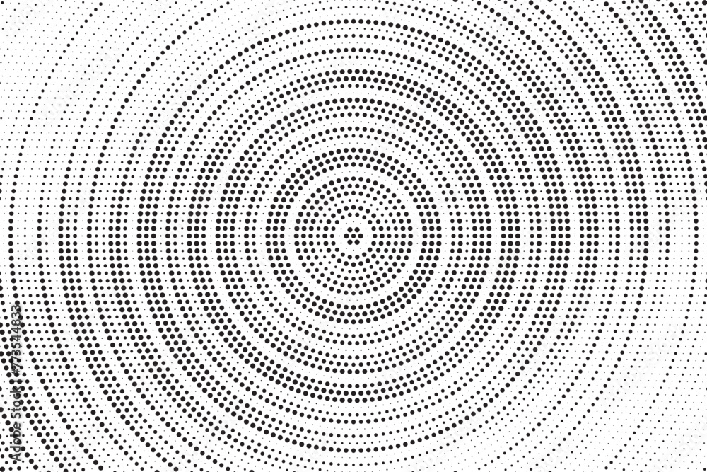 Halftone circle frame dotted background. Round border background using ...