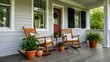 Cozy porch of a traditional southern home