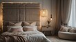 Elegant bedroom interior design scene
