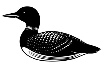 loon silhouette vector illustration