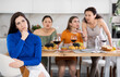 © JackF - Portrait of an upset brunette woman who quarreled with her friends at a party