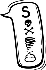 Poster - Comic swear speech bubbles, hate angry talk, aggressive expletive curse. Isolated vector profanity-laden intense emotion convey frustration, anger or humor, adding a raw and authentic tone to dialogue