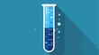 Blue silhouette shading test tube icon microbiology